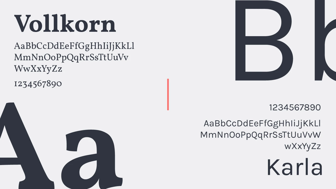 Agatas Pasteria typography — a pairing chosen for warmth and readability