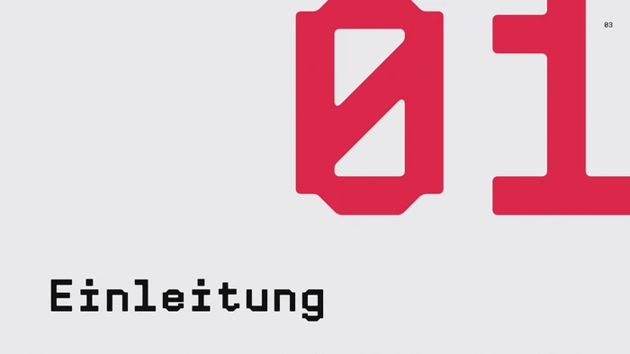 Bodax Gaming pitch deck — section divider with red numeral treatment