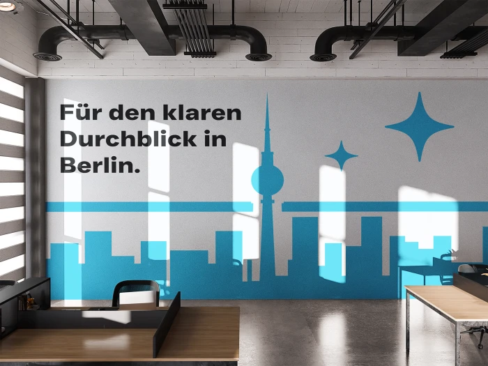 Fensterglanz Berlin office wall mockup