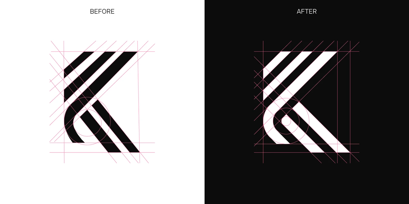 Kunath Group logo — before and after the brand refresh