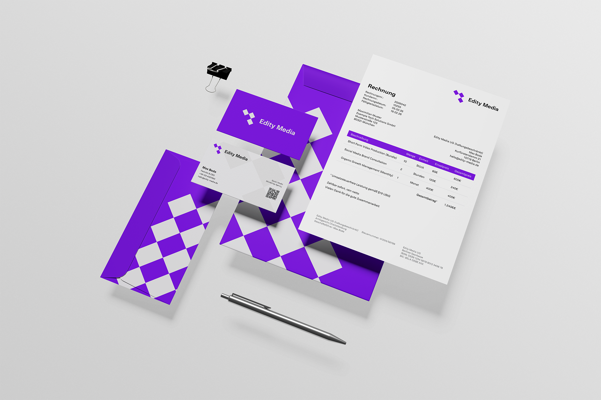 Edity Media stationary mockup